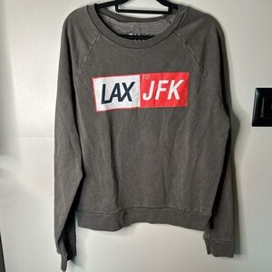 Chaser Gray LAX to JFK Sweater